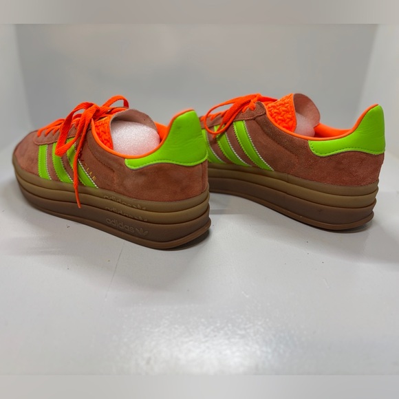 Adidas Gazelle Bold in Solar Orange/Solar Green mens size 9 - Picture 4 of 13